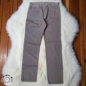Wrangler 13MWZ Gray Work Jeans 33x36 Cowboy Cut Original Fit Vintage Mexico